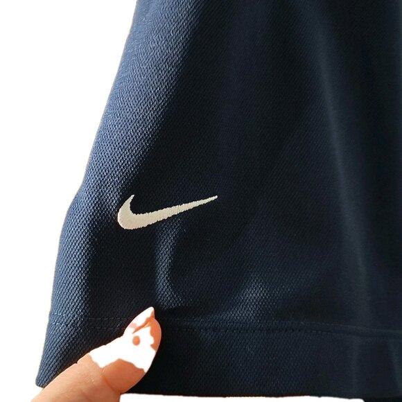 Men's Nike Golf Dri-Fit Short Sleeved 100% Polyester Navy Polo Shirt Large - Picture 3 of 5